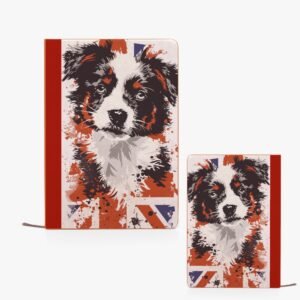 Union Jack Border Collie Notebook