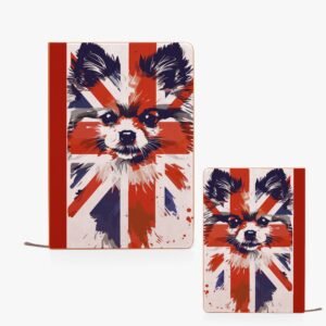 Union Jack Pomeranian Notebook