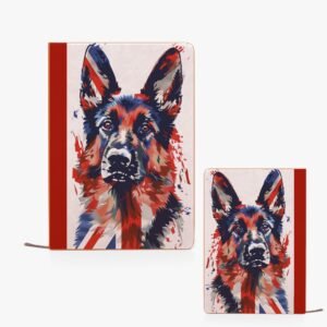 Union Jack German Shepherd Notebook