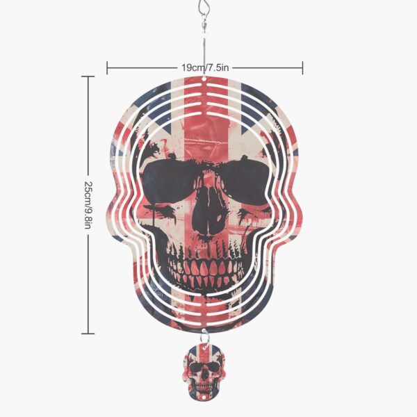 Union Jack Skull Wind Spinner