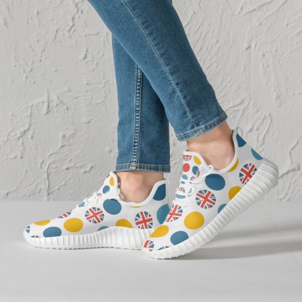 Yellow Dotted Union Jack Trainers