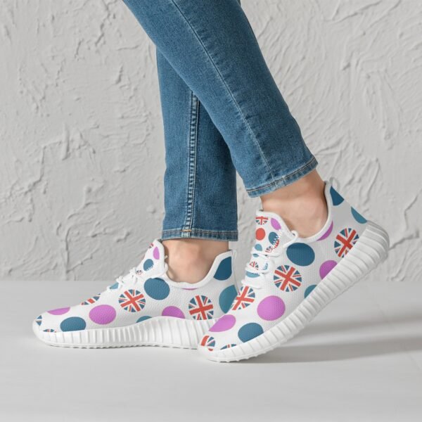 Pink Dotted Union Jack Trainers