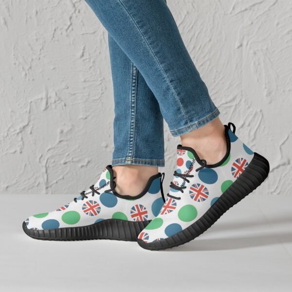 Green Dotted Union Jack Trainers