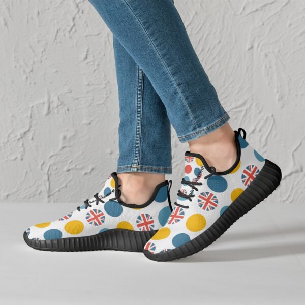 Yellow Dotted Union Jack Trainers