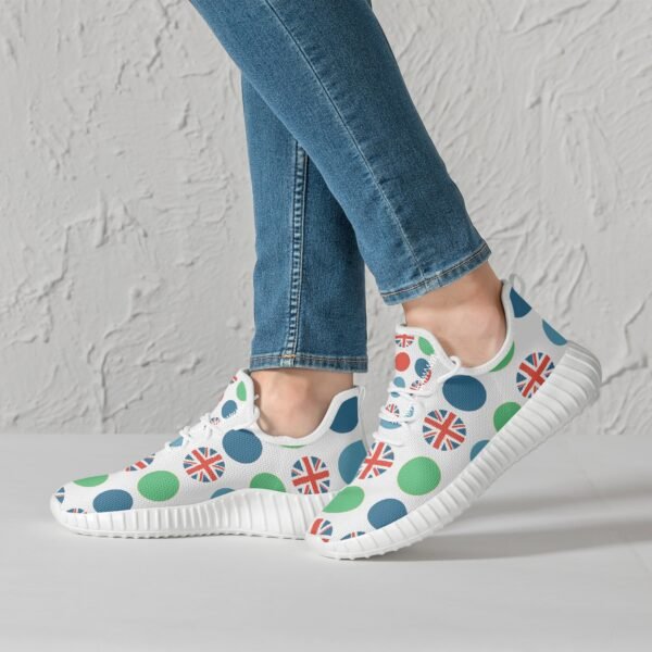 Green Dotted Union Jack Trainers