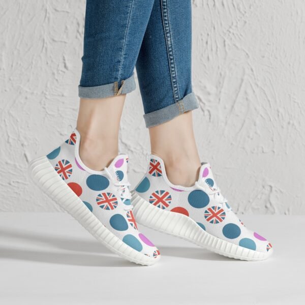 Pink Dotted Union Jack Trainers