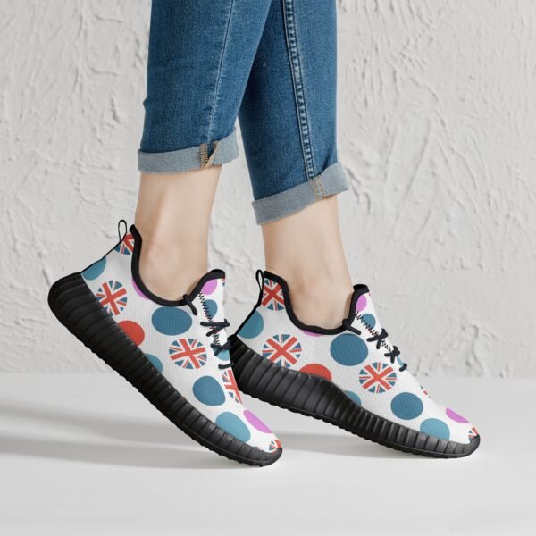 Pink Dotted Union Jack Trainers